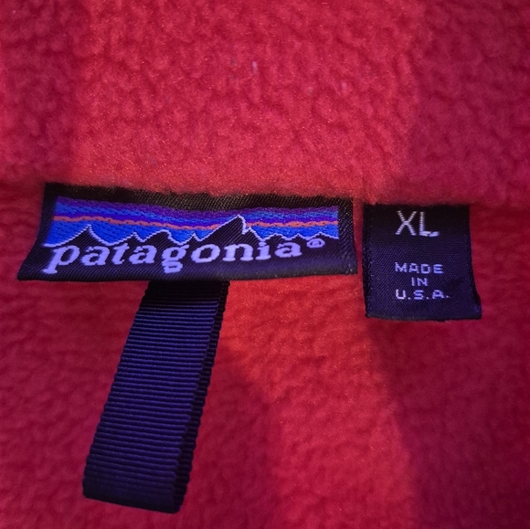 Patagonia Vintage 1989  Red Fleece Pullover Pile Fleece XL - Picture 7 of 9